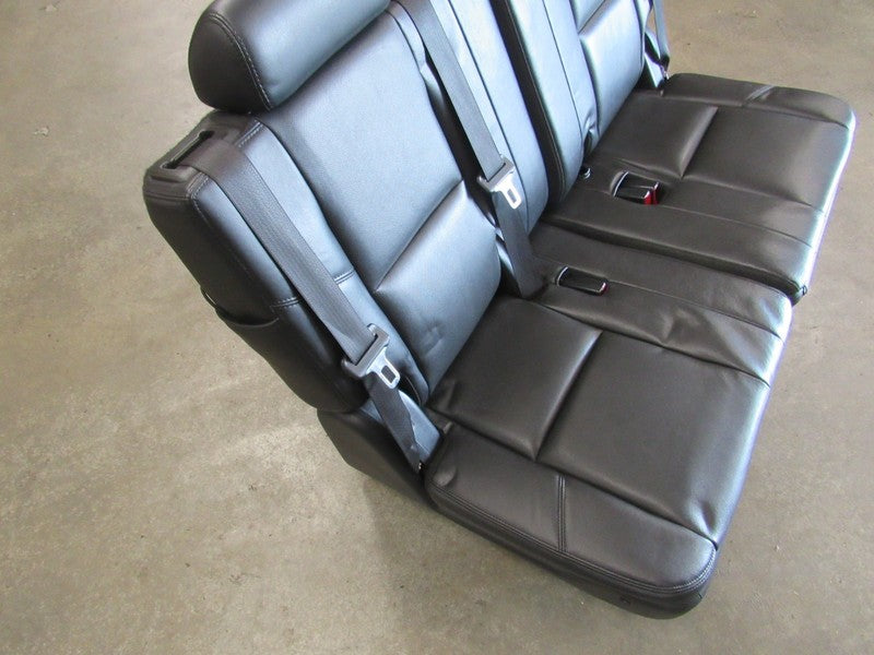 07-14 Tahoe Yukon Suburban Escalade Black Leather Third 3rd Row Seat 2