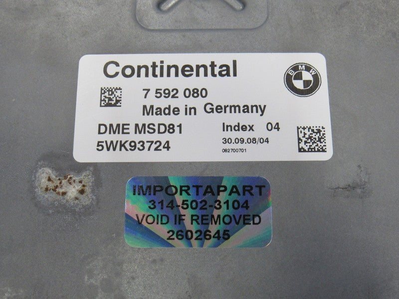 09 BMW 535i E60 MT AWD DME ECU ECM PCM CAS Engine Computer Key Set 7 5