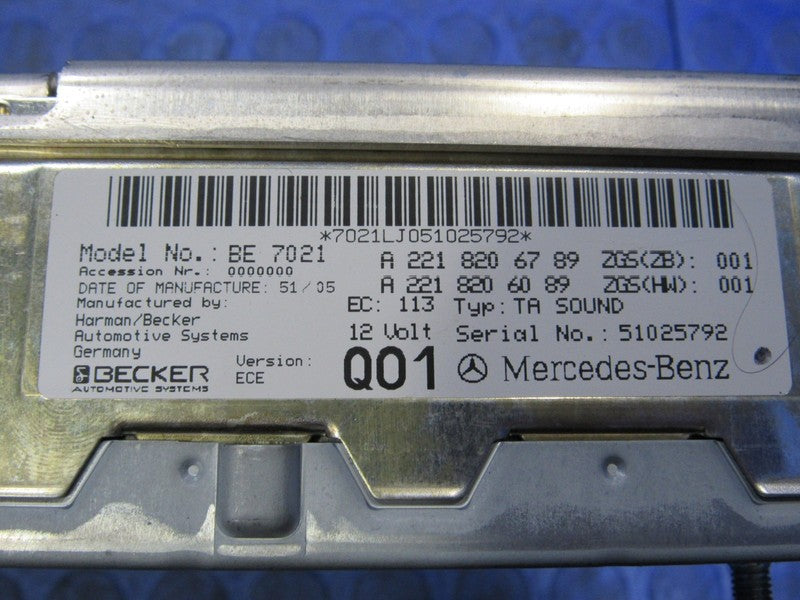 07-09 Mercedes S550 S600 CL550 CL600 W221 W216 Amplifier Amp 221 820 6