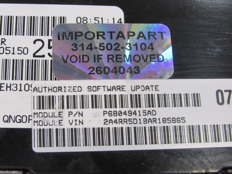 10 Caravan T&C 3.8L ECU ECM PCM Engine Control Computer 415 68049415AD