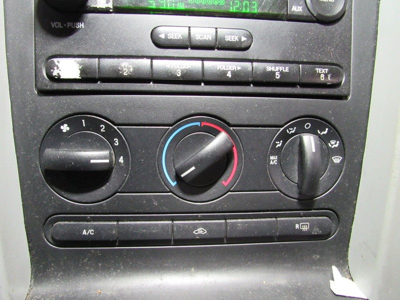 05-09 Ford Mustang AC Heater Climate Control Panel W Radio Bezel W/O R