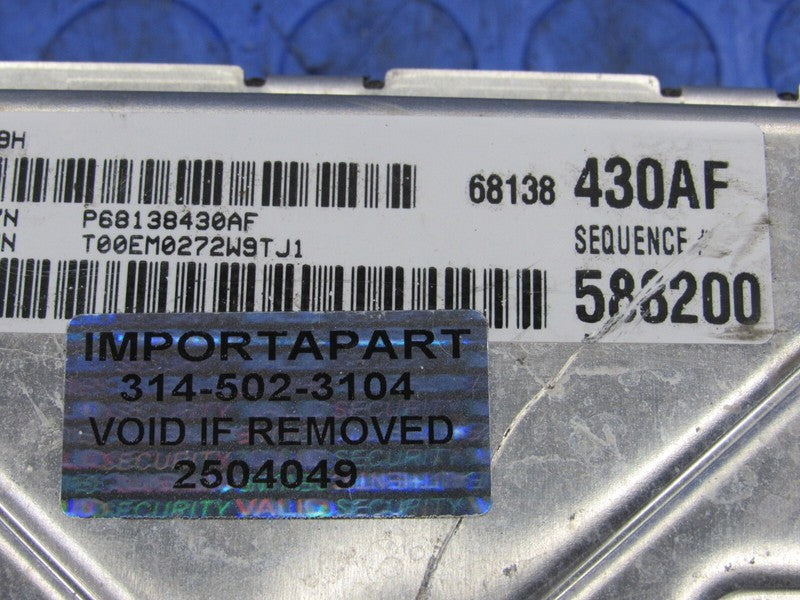 PROGRAMMED PLUG & PLAY 12 Charger 300 3.6L ECM 68138430AF 430 PROG 404