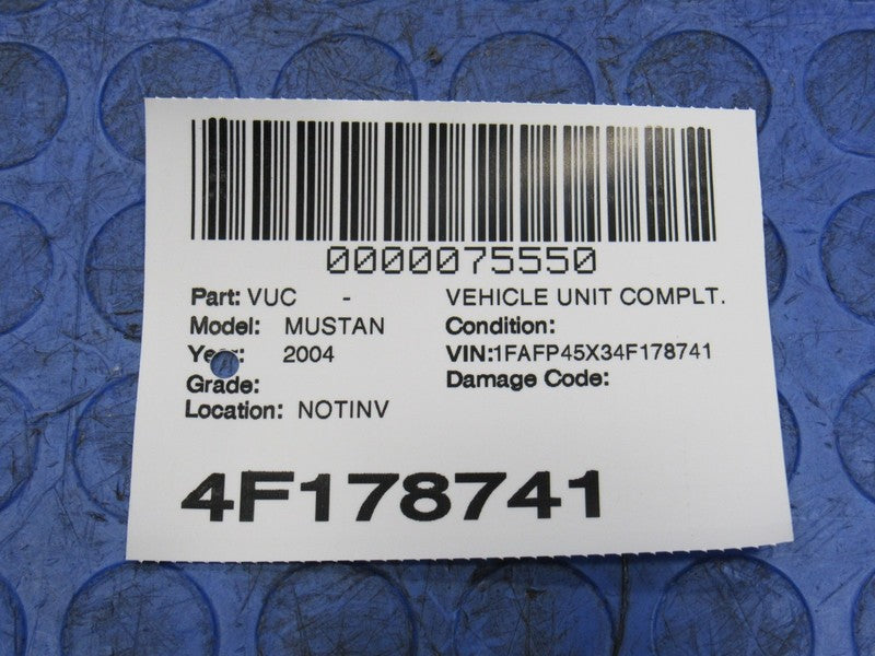 04 Ford Mustang GT 4.6L V8 MT ECU ECM PCM Engine Computer 4R3A-12A650-