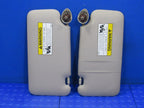 15-20 Honda Fit Right Left Sun Visor Shade Gray Pair Set w/ Mirrors OE