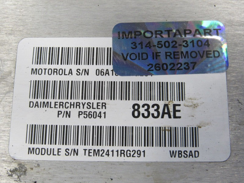 PROGRAMMED PLUG & PLAY 02 Jeep Grand Cherokee 4.0L ECM 56041833AE 833 