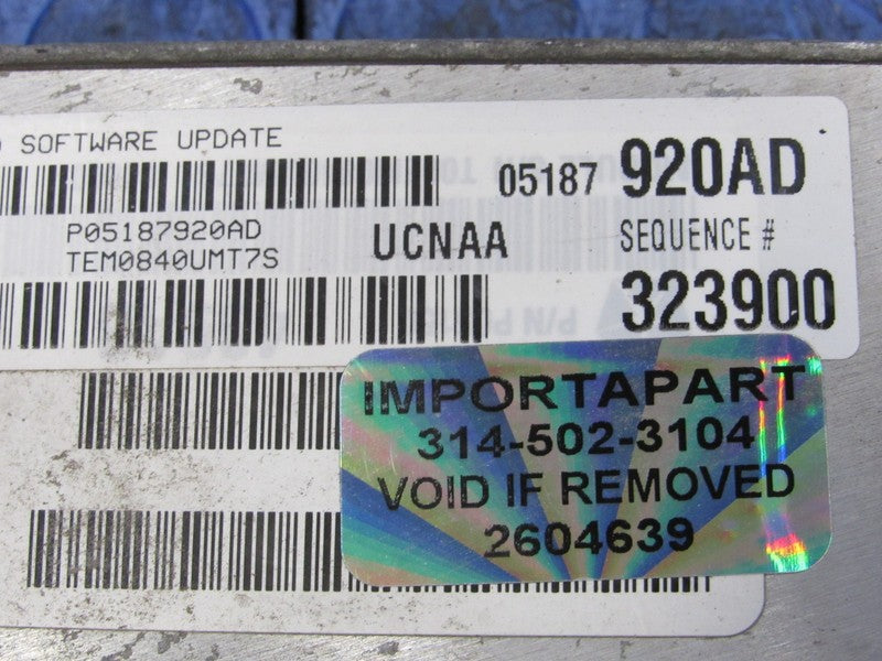 PROGRAMMED PLUG & PLAY 10 Dodge Ram Truck 4.7L ECM 05187920AD 920 PROG