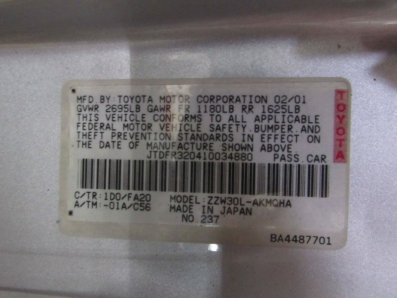 00-02 Toyota MR2 Spyder ABS Anti Lock Brake Pump P/N 44510-17080