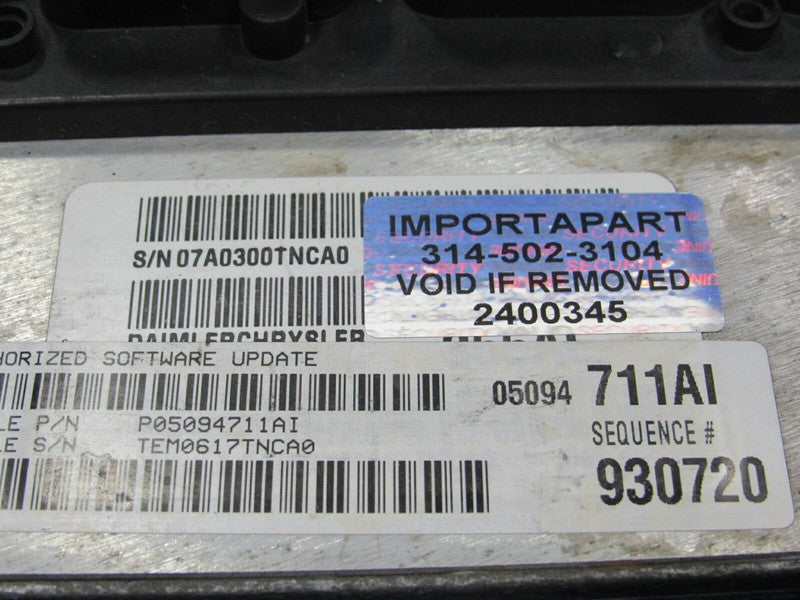 PLUG & PLAY 07 Dodge Durango 5.7L Hemi Engine Computer ECU 05094711 PR
