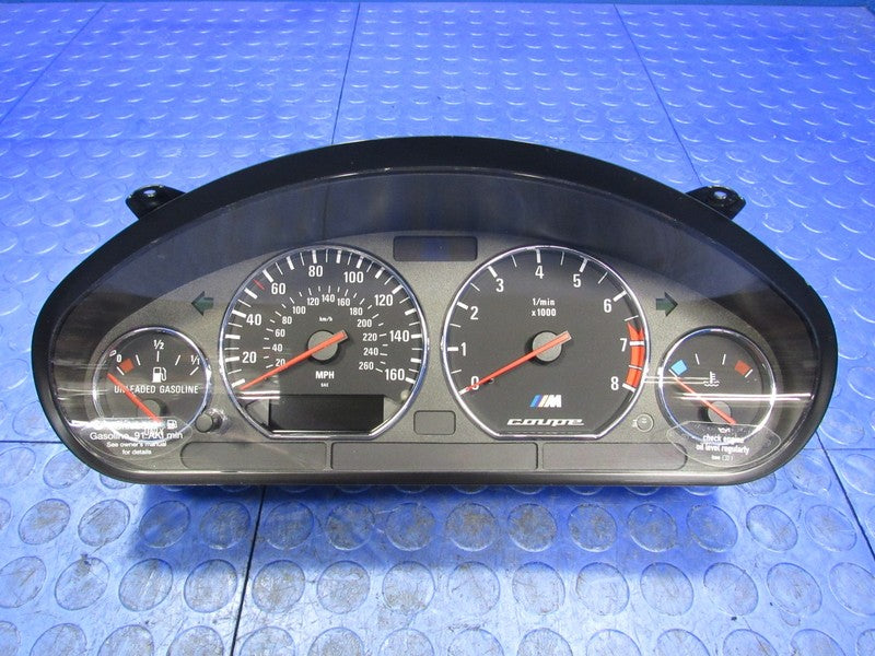 99-00 BMW Z3 M Coupe 6cyl 3.2L Manual Instrument Cluster W/Chrome Trim