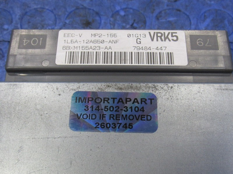 01-02 Ranger B2300 2.3L MT ECU ECM PCM Engine Computer VRK5 1L5A-12A65