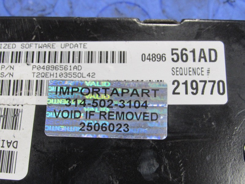 PROGRAMMED PLUG & PLAY 06 300 Magnum Charger 2.7L V6 ECM 04896561AD 56