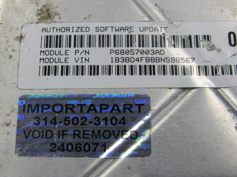 PROGRAMMED PLUG & PLAY 11 Avenger Chrysler 200 2.4L ECU 68057003AD 003