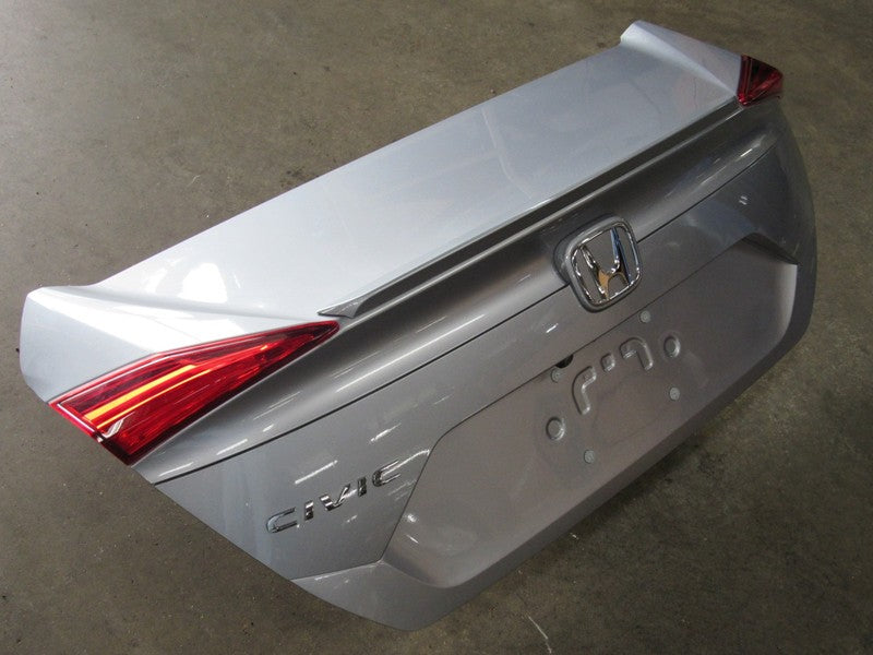 16-21 Honda Civic Sedan Rear Trunk Deck Lid w/ Lip Spoiler Camera Silv
