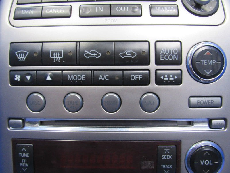 03-04 Infiniti G35 Bose Audio Radio Navigation Bezel Climate Control P