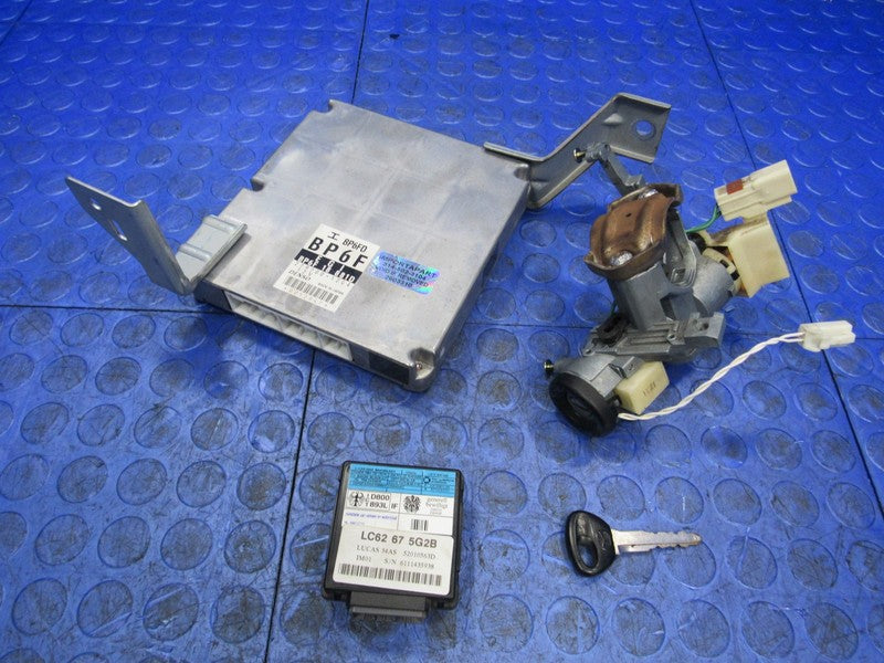 01 Mazda Miata MX5 MT ECU PCM Engine Computer Key Ignition Set BP6F-18