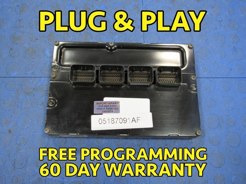 08 Dodge Dakota 4.7L AT 4x4 ECU ECM PCM Engine Computer 05187091AF 091