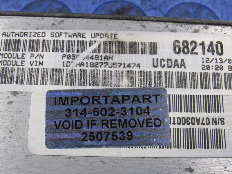 PLUG & PLAY 07 Dodge Ram 1500 Truck 5.7 Engine Computer ECU 05094491 P