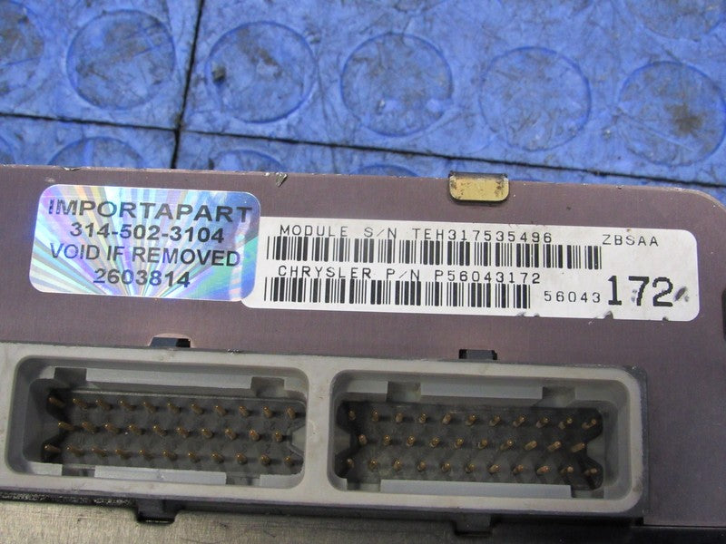 PROGRAMMED PLUG & PLAY 96 Jeep Grand Cherokee 4.0L ZJ ECM 56043172 172