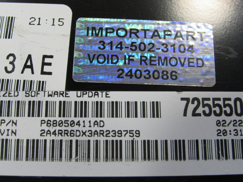 10 Caravan T & C 4.0 ECU ECM PCM Engine Computer Control 411 68050411A