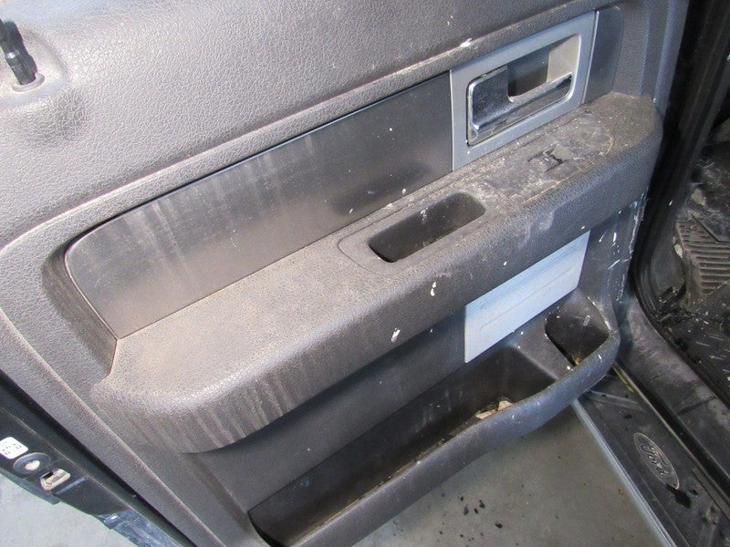 12-14 Ford F-150 Crew Cab Left LH Driver Side Rear Door Trim Panel Bla