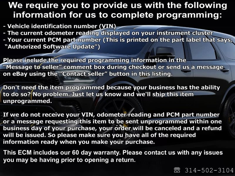 98 Caravan T&C Voyager 3.3L ECU ECM PCM Engine Computer 192 04727192 P
