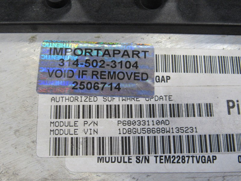 PLUG & PLAY 08 Dodge Nitro 4.0L 4X4 Engine Computer ECU 68033110 PROG 
