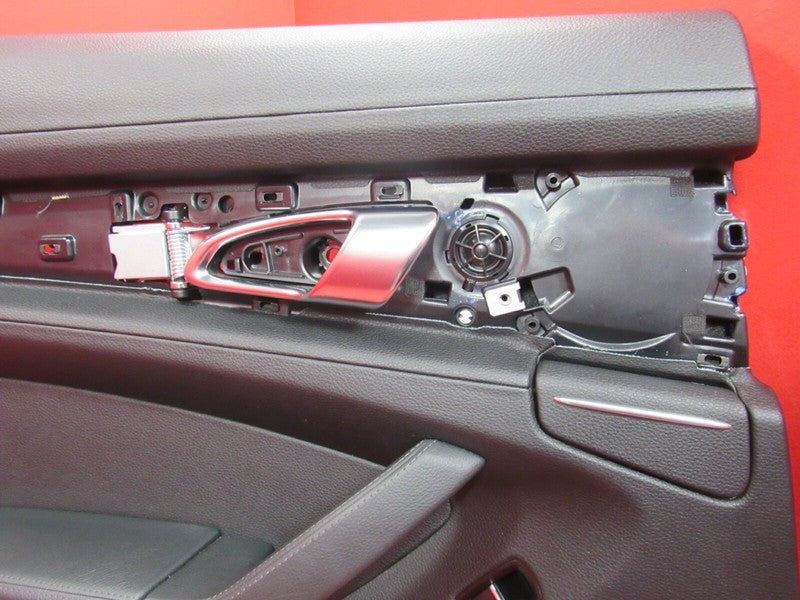 10-16 Porsche Panamera Rear Driver Left Interior Door Panel Bose Black