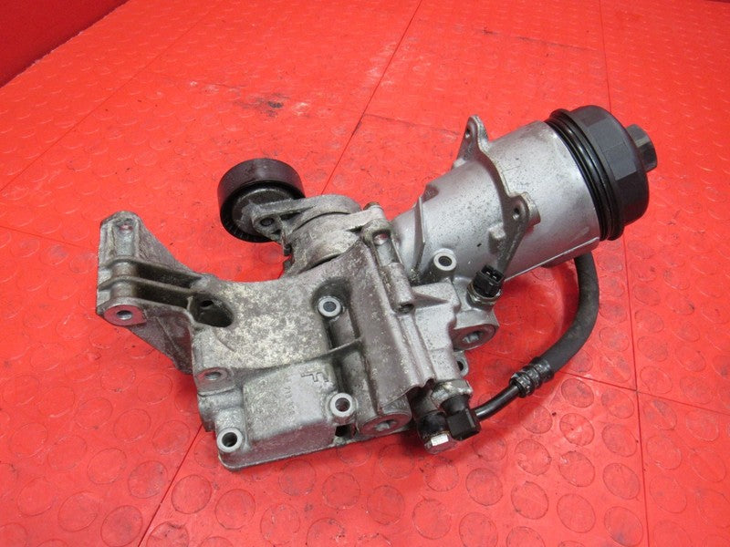 03-05 BMW E60 525i 530i M54 Oil Filter Housing Bracket w/ Tensioner 17