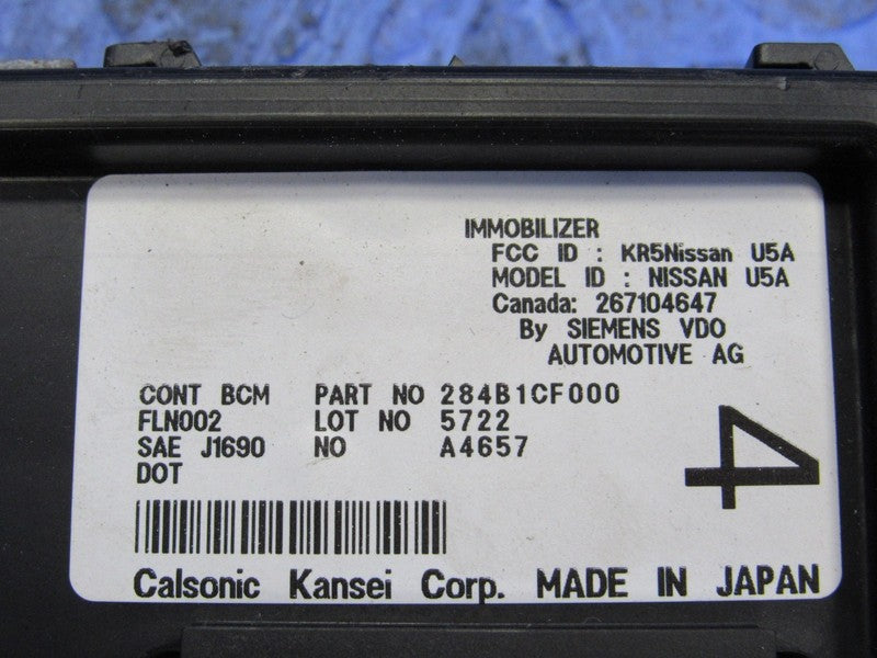 05 Nissan 350Z MT ECM PCM Engine Computer Body Control Key Set MEC61-8