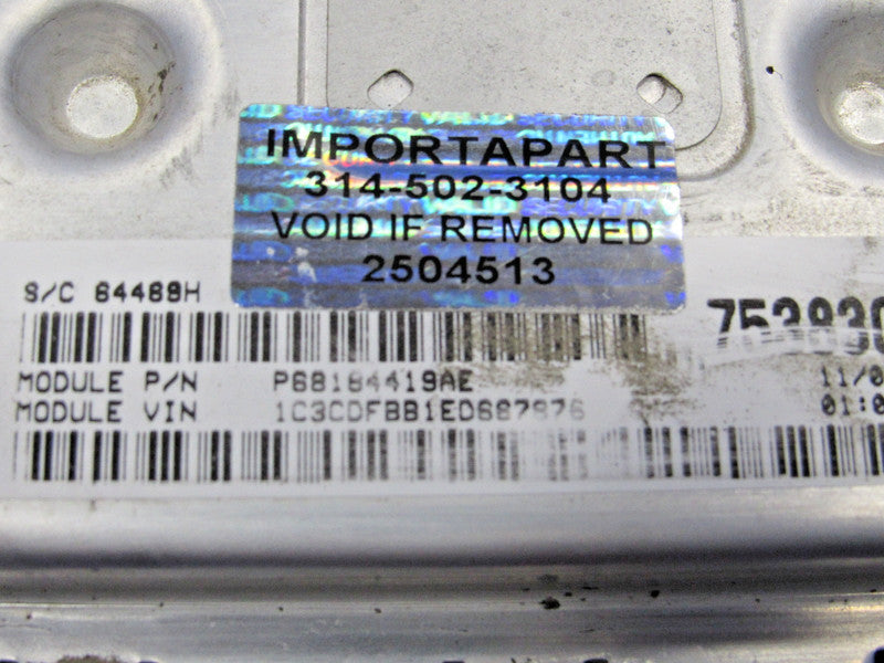 14 Dodge Dart ECU PCM ECM 2.4L MT Engine Control Module Unit 68184419A