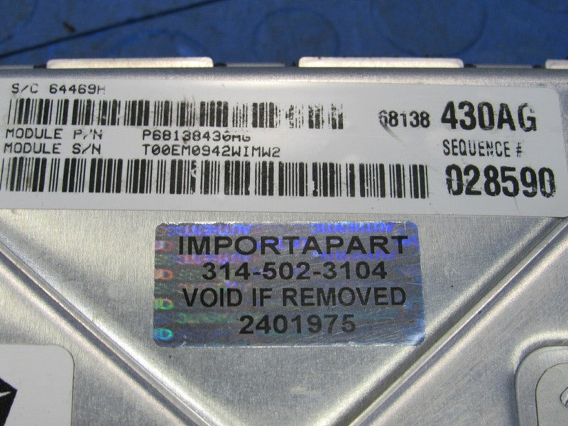 PROGRAMMED PLUG & PLAY 12 Charger 300 3.6L ECU ECM PCM 68138430AG 430 