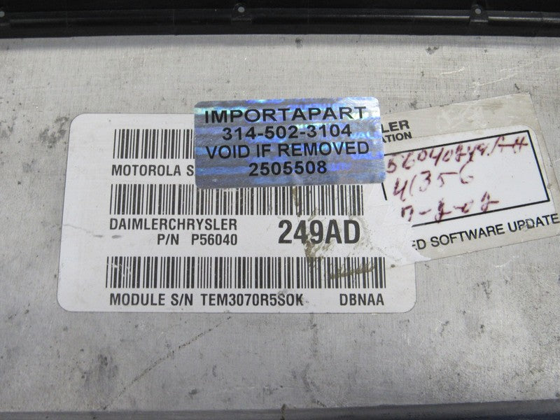 PROGRAMMED PLUG & PLAY 01 Dodge Durango 4.7L ECM 56040249AD 249 PROG 5