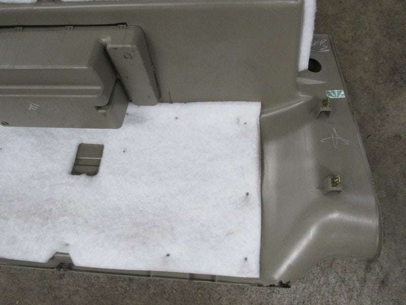 03-04 Hummer H2 Interior Rear Left Cargo Trim Panel Cubby Wheat Tan 02