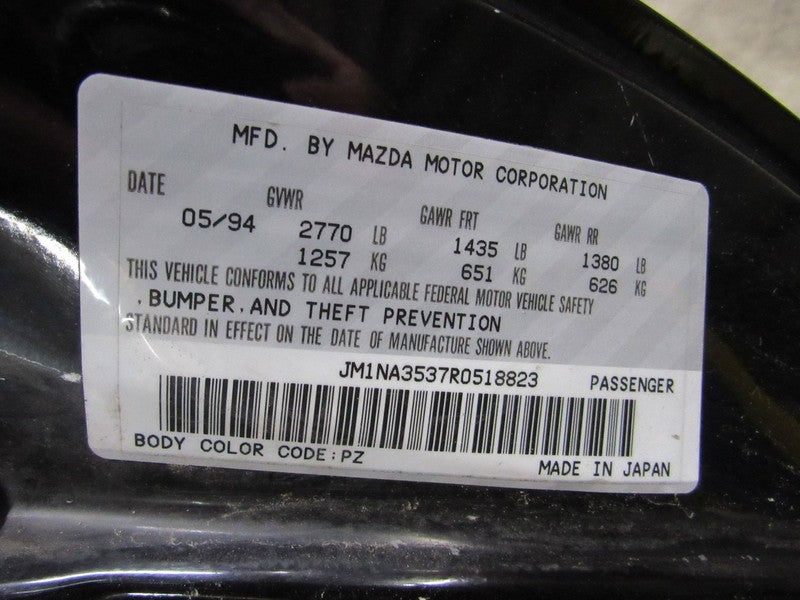 90-97 Mazda Miata MX-5 NA Master Power Window Switch Black