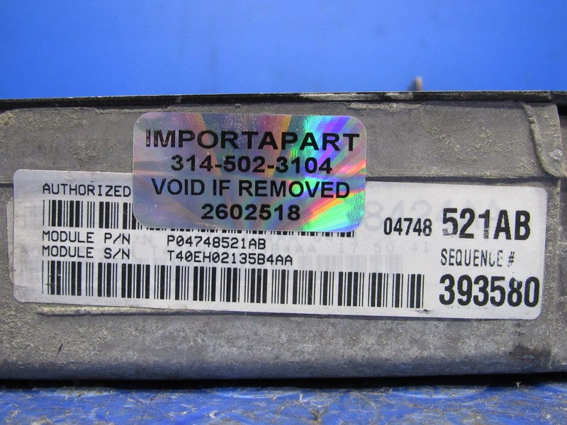 PROGRAMMED PLUG & PLAY 03 Caravan T&C Voyager 3.3L ECU 04748521AB 521 