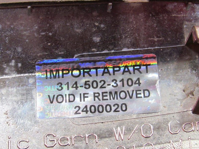 09-12 Honda Pilot EX Rear Liftgate Hatch License Garnish Trim Camera C