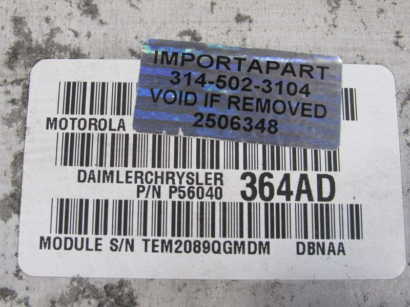 PROGRAMMED PLUG & PLAY 00 Dodge Durango 4.7L AT 4X4 ECM 56040364AD 364