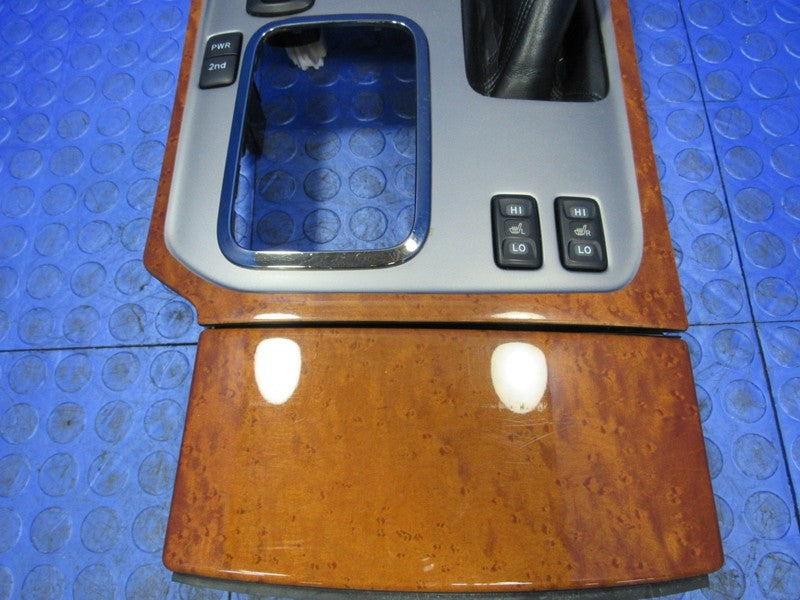 03-07 Lexus LX470 UZJ100 Console Shifter Door Bezel Cup Holder Woodgra
