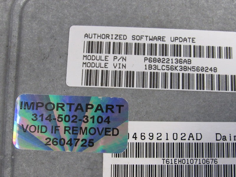 PROGRAMMED PLUG & PLAY 07 Sebring 08 Avenger 2.4L ECU 68022136AB 136 P