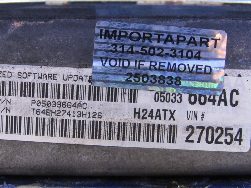 PROGRAMMED PLUG & PLAY 02 Chrysler PT Cruiser 2.4 AT ECM 05033664AC 66