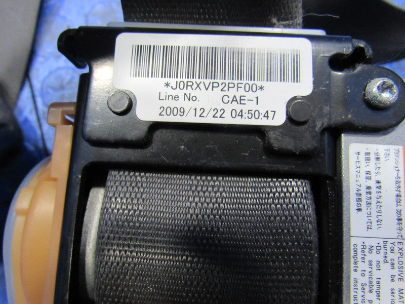 09-13 Honda Fit Front Driver Passenger Seat Belt Retractor Set Black 7