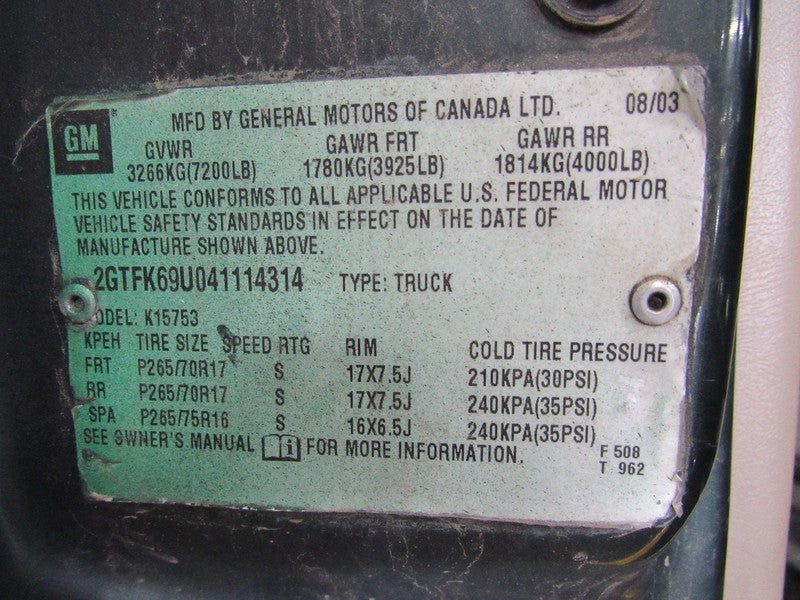 99-06 Silverado Sierra Extended Cab Left LH Driver Side Rear Door Wind