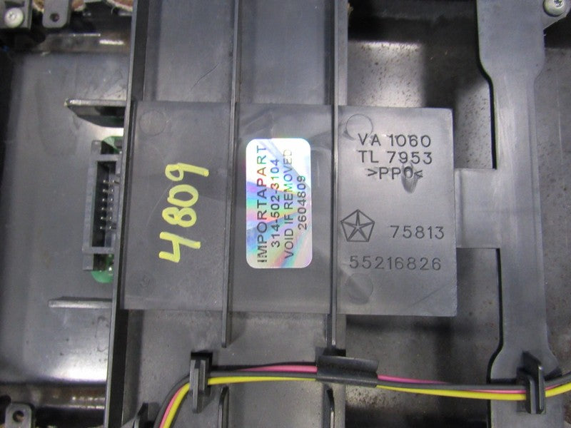 97-01 Jeep Cherokee XJ Overhead Roof Console Dome Display Info Sunviso