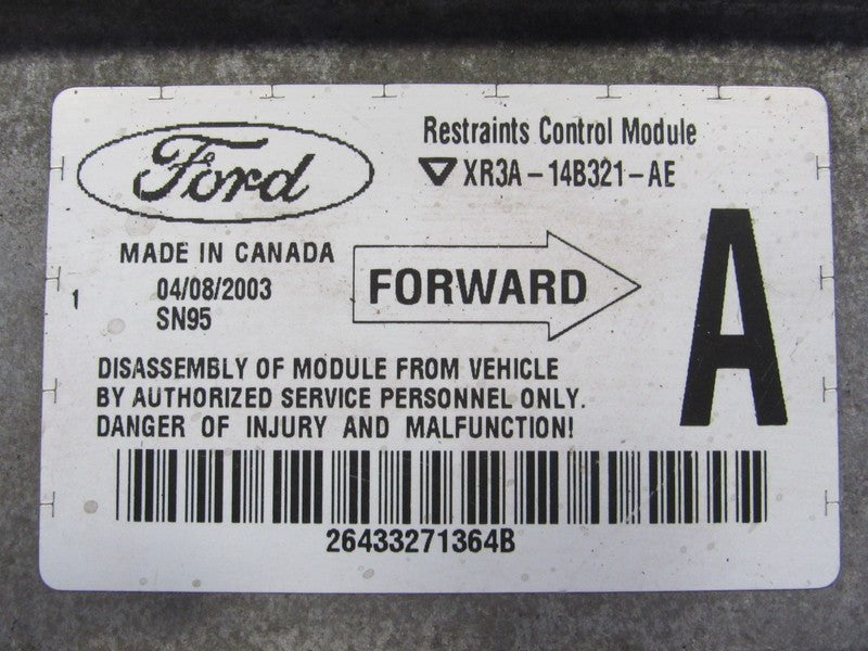 99-02 Ford Mustang GT LH RH SRS Airbags Air Bag Bags Set W/ Module Bla