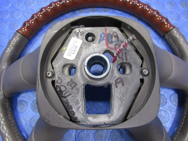 03-06 Escalade Yukon Denali Leather Wrapped Wood Grain Steering Wheel 