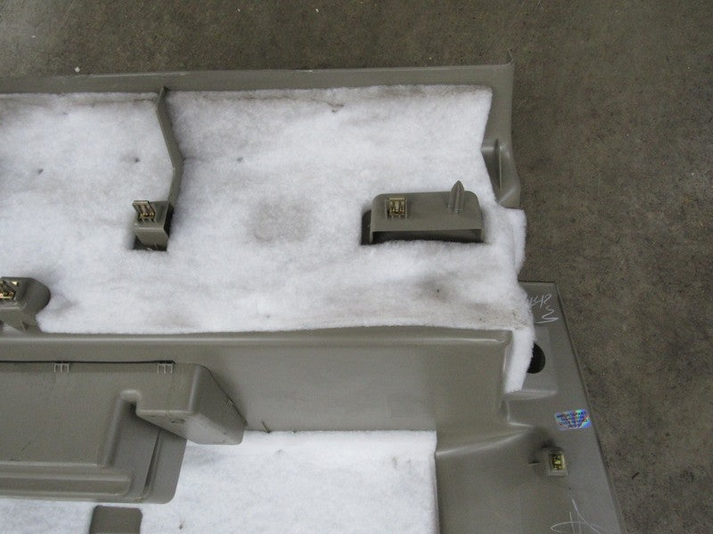 03-04 Hummer H2 Interior Rear Left Cargo Trim Panel Cubby Wheat Tan 02