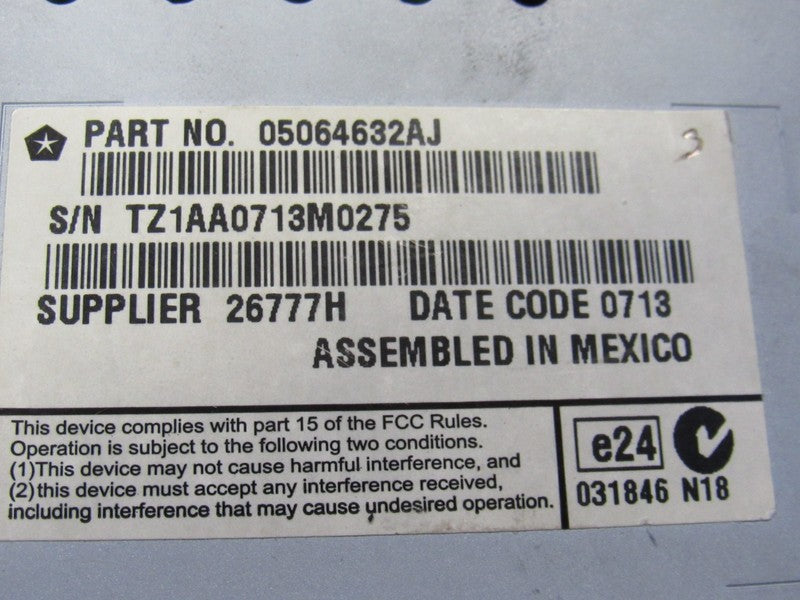 11-14 Charger 300 8.4" UConnect Radio Display Touch Screen OEM With Co