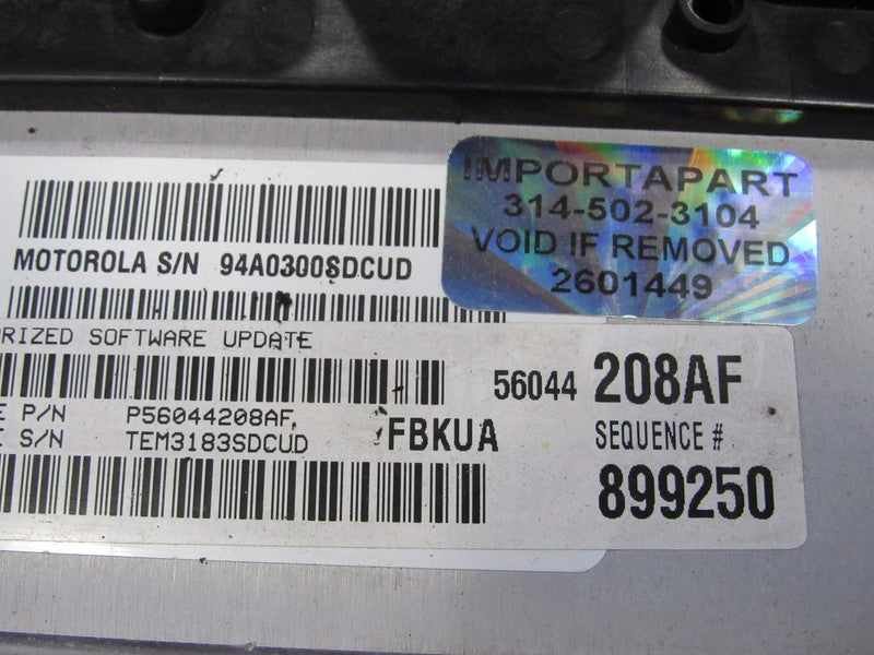 PROGRAMMED PLUG & PLAY 04 Jeep Liberty KJ 3.7L AT ECM 56044208AF 208 P
