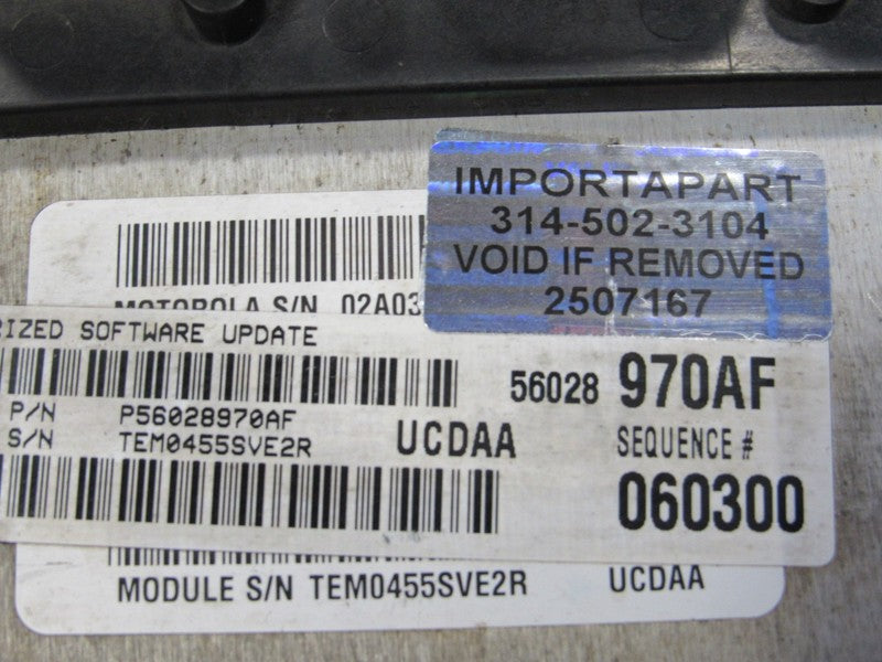 PROGRAMMED PLUG & PLAY 05 Dodge Ram Truck 5.7 Hemi ECM 56028970AF 970 