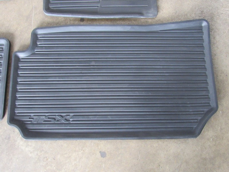 04-08 Acura TSX Original All-Season Black Rubber Floor Mats Set Liners